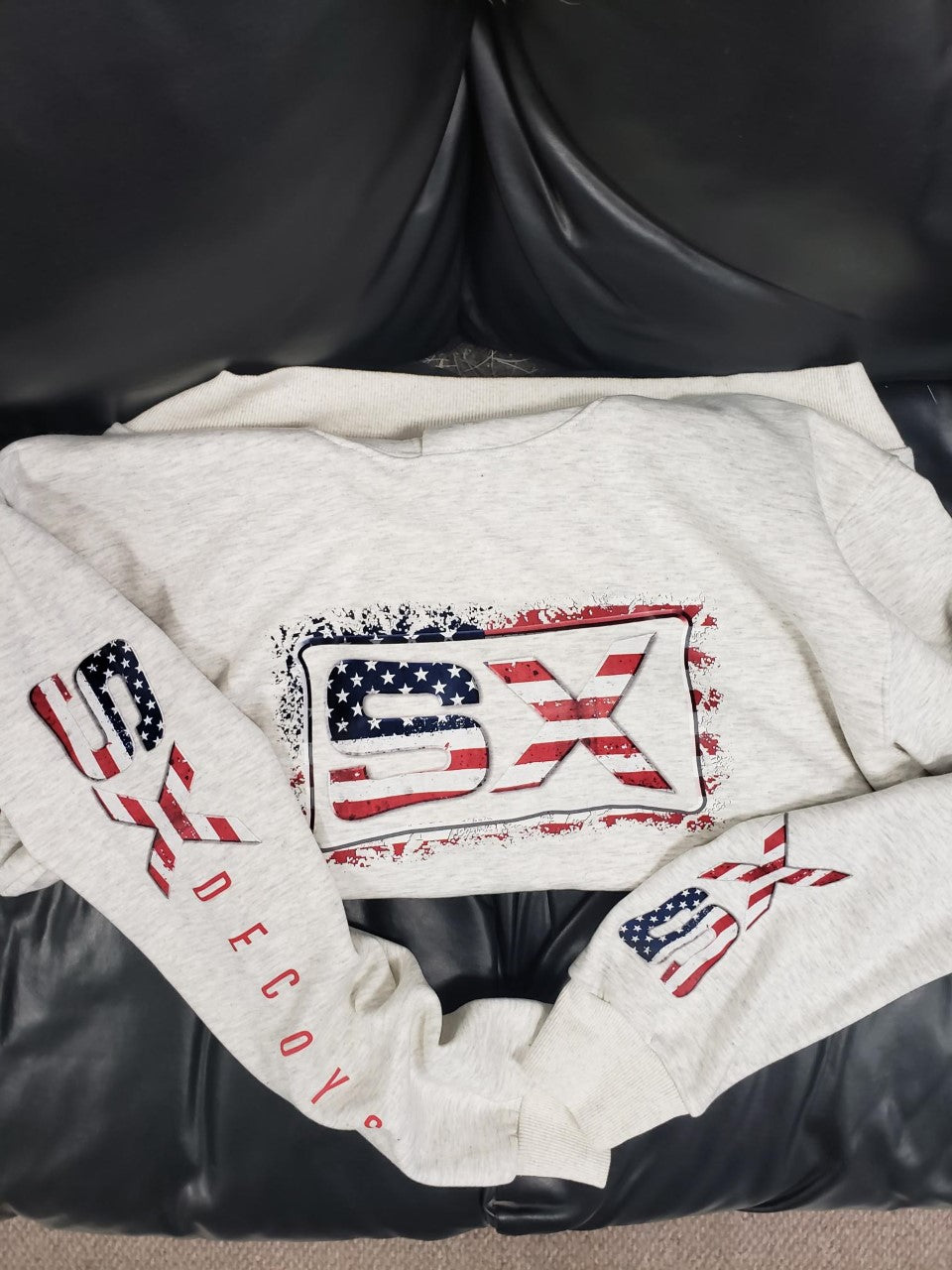 SX decoy USA Flag gray sweatshirts