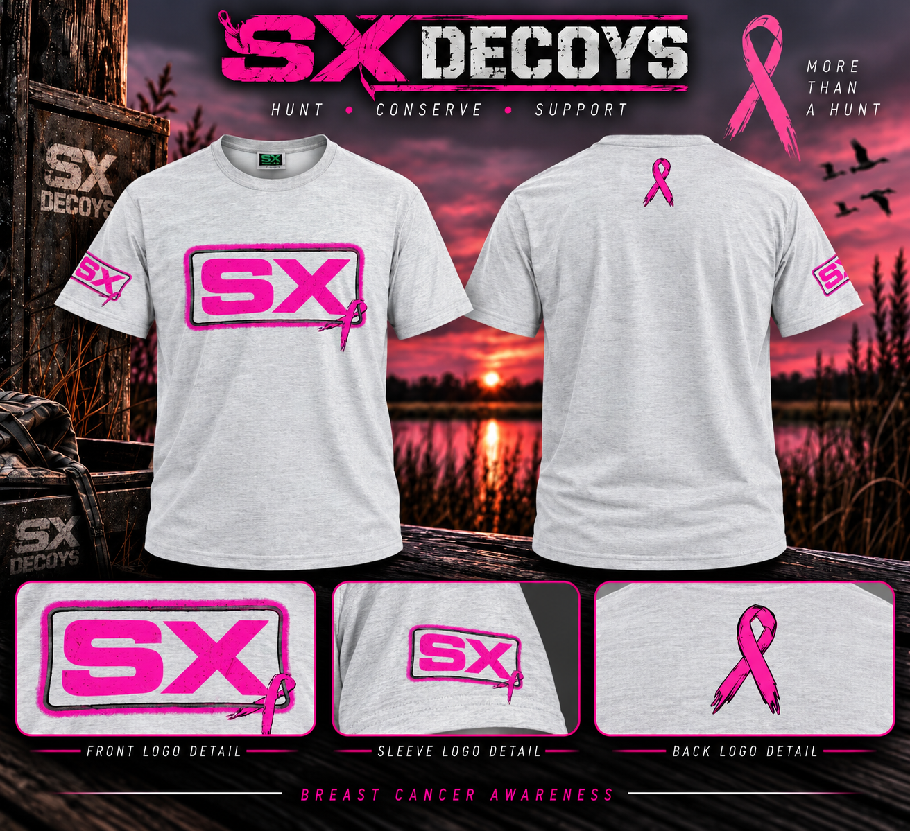 SX Decoys Oatmeal Pink T-Shirt